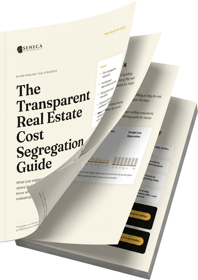Cover of The Transparent Real Estate Cost Segregation Guide by Seneca